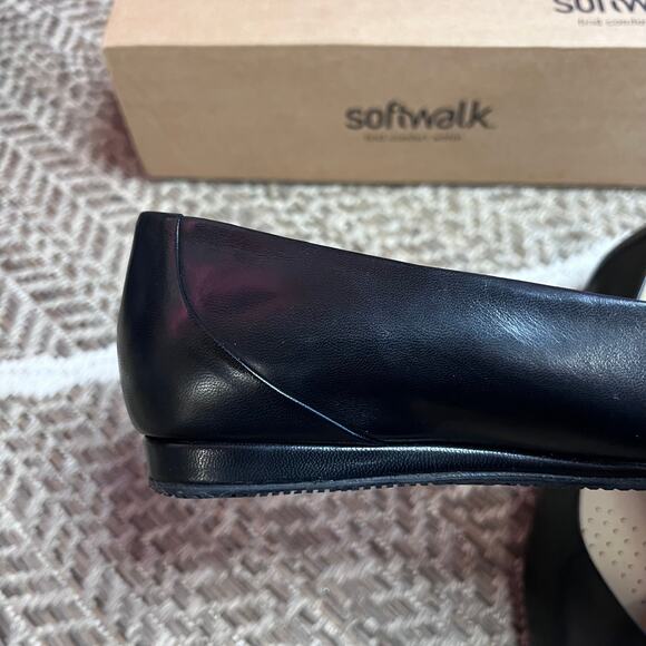 Softwalk Black Vellore Flats Sz 7 Wide - Picture 5 of 7